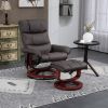 HOMCOM Brown Faux Leather Swivel Massage Recliner