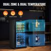 VEVOR 32-Bottle Wine Cooler Dual Zone Freestanding