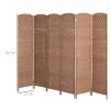 Panel Wicker Room Divider 6' Tall Privacy Screen Natural