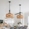 Boho Hemp Rope Pendant Light,