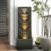 inches High Concrete Modern Water Fountain