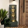 inches High Concrete Modern Water Fountain