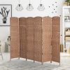 Panel Wicker Room Divider 6' Tall Privacy Screen Natural