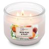 Mainstays White Rose & Peach 3-Wick Scented Candles,