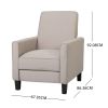 Recliner Push Back Chair for Elegant Home Décor, Beige