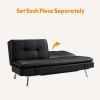 Folding Futon Sofa Bed for Living Room-Black