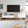 Modern TV Stand for 80'' TV with Double Storage Space, Media Console Table