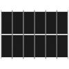 6-Panel Room Divider Black