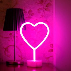 Neon Heart Light  Night Light (Color: Pink Heart)