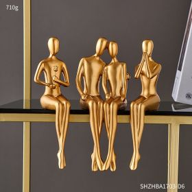 Abstract Golden Sculpture &amp; Figurines . (Color: 4 People)