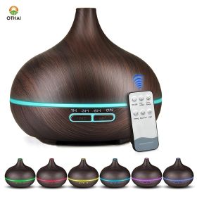 Electric Aroma Diffuser; Essential Oil Diffuser (Color: Wood)