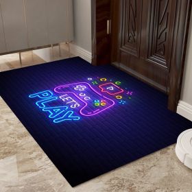 Game Printed Living & Bedroom Floor Mat (Color: Neon Video Game Floor Mat, size: 19.7"x31.5")