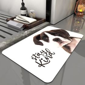 Super Absorbent Bath Rug Quick Drying Non-slip Bathroom Mat (Color: Dog, Specification: 400MMx600MM)