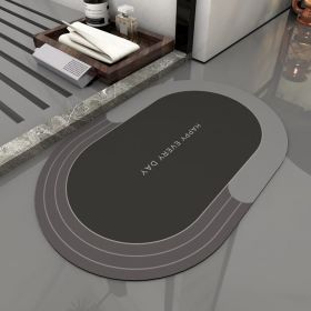 Super Absorbent Bath Rug Quick Drying Non-slip Bathroom Mat (Color: Happy Everyday A, Specification: 500MMx700MM)