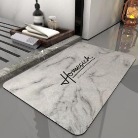 Super Absorbent Bath Rug Quick Drying Non-slip Bathroom Mat (Color: Home, Specification: 400MMx600MM)