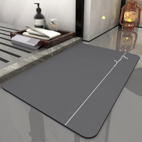 Super Absorbent Bath Rug Quick Drying Non-slip Bathroom Mat (Color: Modern Grey, Specification: 500MMx700MM)