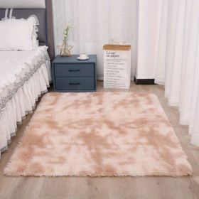 Ultra Soft Tie-Dyed Shaggy Area Rug (Color: Tie-dye Beige, size: 47.24*62.99inch)