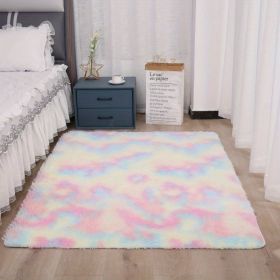 Ultra Soft Tie-Dyed Shaggy Area Rug (Color: Tie-dye Colorful, size: 47.24*62.99inch)