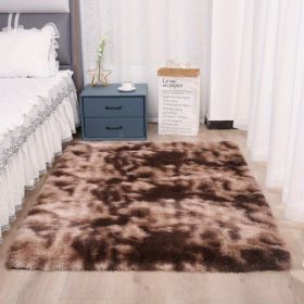 Ultra Soft Tie-Dyed Shaggy Area Rug (Color: Tie-dye Brown, size: 47.24*62.99inch)