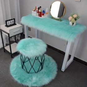 Soft Plush Fur Rugs, Soft Fluffy Area Rug, (Color: Light Blue, size: 23.62*23.62inch)