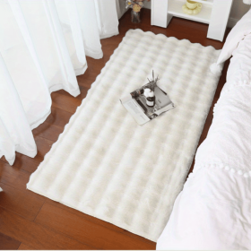 Soft Plush Shaggy Area Rugs. (Color: Beige Color, size: 35.4*59.1 inch)