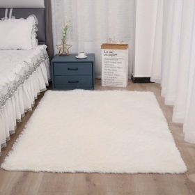 Soft Plush Area Rugs for Bedroom and Living Room, (Color: beige white, size: 47.24*62.99inch)