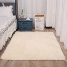Soft Plush Area Rugs for Bedroom and Living Room, (Color: Cream Color, size: 47.24*62.99inch)