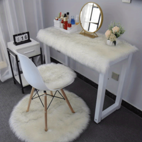 Soft Plush Fur Rugs, Soft Fluffy Area Rug, (Color: White Gray Tip, size: 15.75*47.24inch)