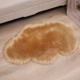 Fluffy Cloud Plush Rug - Soft Faux Fur (Color: Khaki, size: 23.62*35.43inch)