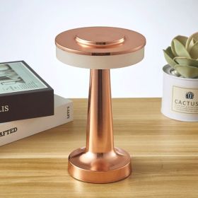 Dumbbell rechargeable table lamp (Color: rose gold)