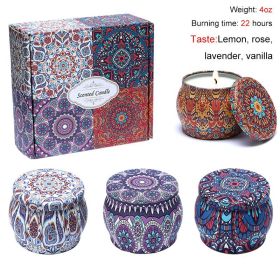 Scented Candles Set Flower Jar Candle Fragrance (Color: Set A-4PCS, Ships From: CN)