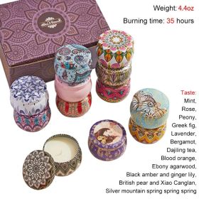 Scented Candles Set Flower Jar Candle Fragrance (Color: Set H-12PCS, Ships From: CN)