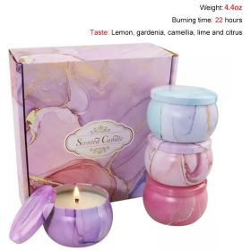 Scented Candles Set Flower Jar Candle Fragrance (Color: Set C-4PCS, Ships From: CN)