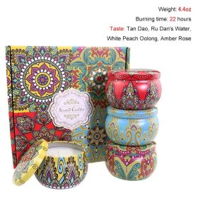 Scented Candles Set Flower Jar Candle Fragrance (Color: Set E-4PCS, Ships From: CN)