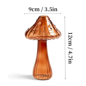Mushroom Glass Vase (Color: HGA0012459-D, Ships From: CN)