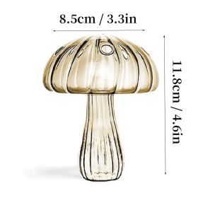 Mushroom Glass Vase (Color: HGA0012459-F, Ships From: CN)