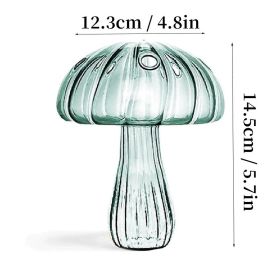 Mushroom Glass Vase (Color: HGA0012459-G, Ships From: CN)
