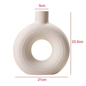 2Pcs Nordic Ceramic Vase (Color: Single vase, Ships From: China)
