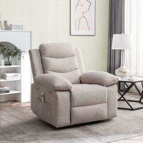 Power Recliner Chair with Adjustable Massage  Chair (Color: as Pic)
