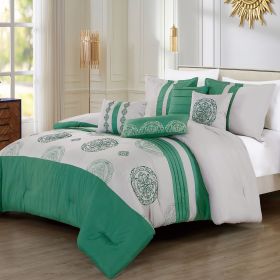 Bluma 7PC EMBROIDERY  COMFORTER SET (size: QUEEN)