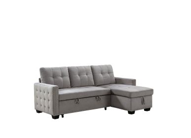 Reversible Sectional Storage Sleeper Sofa Be, (Color: as Pic)