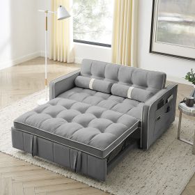 Pull Out Sleep Sofa Bed Loveseats (Color: as Pic)