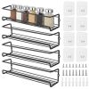 4Pcs Wall Mount Spice Racks Seasoning