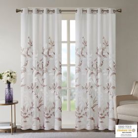 Modern contemporary Burnout Printed Curtain Panel (Color: as Pic)
