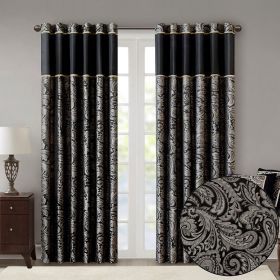 Jacquard Curtain Panel Pair (Color: as Pic)