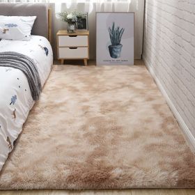 Soft Fluffy Area Rug (Color: Tie-dye Beige, size: 31.5*78.74inch)