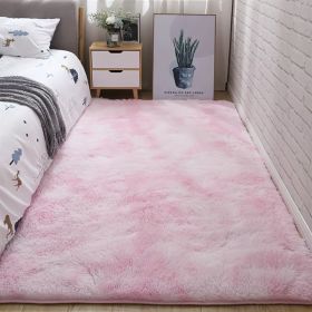 Soft Fluffy Area Rug (Color: Tie Dye Light Pink, size: 31.5*78.74inch)