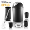 6 Pcs Bathroom Set Ensemble Complete Soap Dispenser Toothbrush Holder