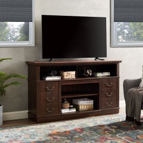 Retro TV Stand with Storage (Color: Espresso, Material: MDF)
