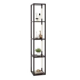 Floor Lamp with 3-Level Dimmable LED Bulbs and Rotatable LED Poles (Color: Walnut)